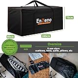 Enzeno Garden Furniture Cushion Storage Bag 420D Oxford Waterproof Black view 6