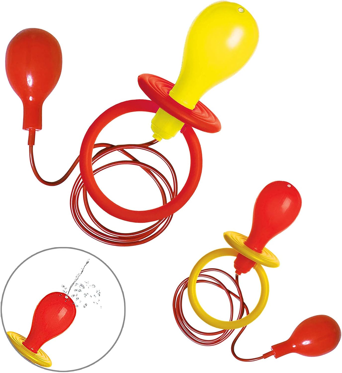 1 GIANT SQUIRT PACIFIER yellow/red Accessory for Dummy Soother Fancy