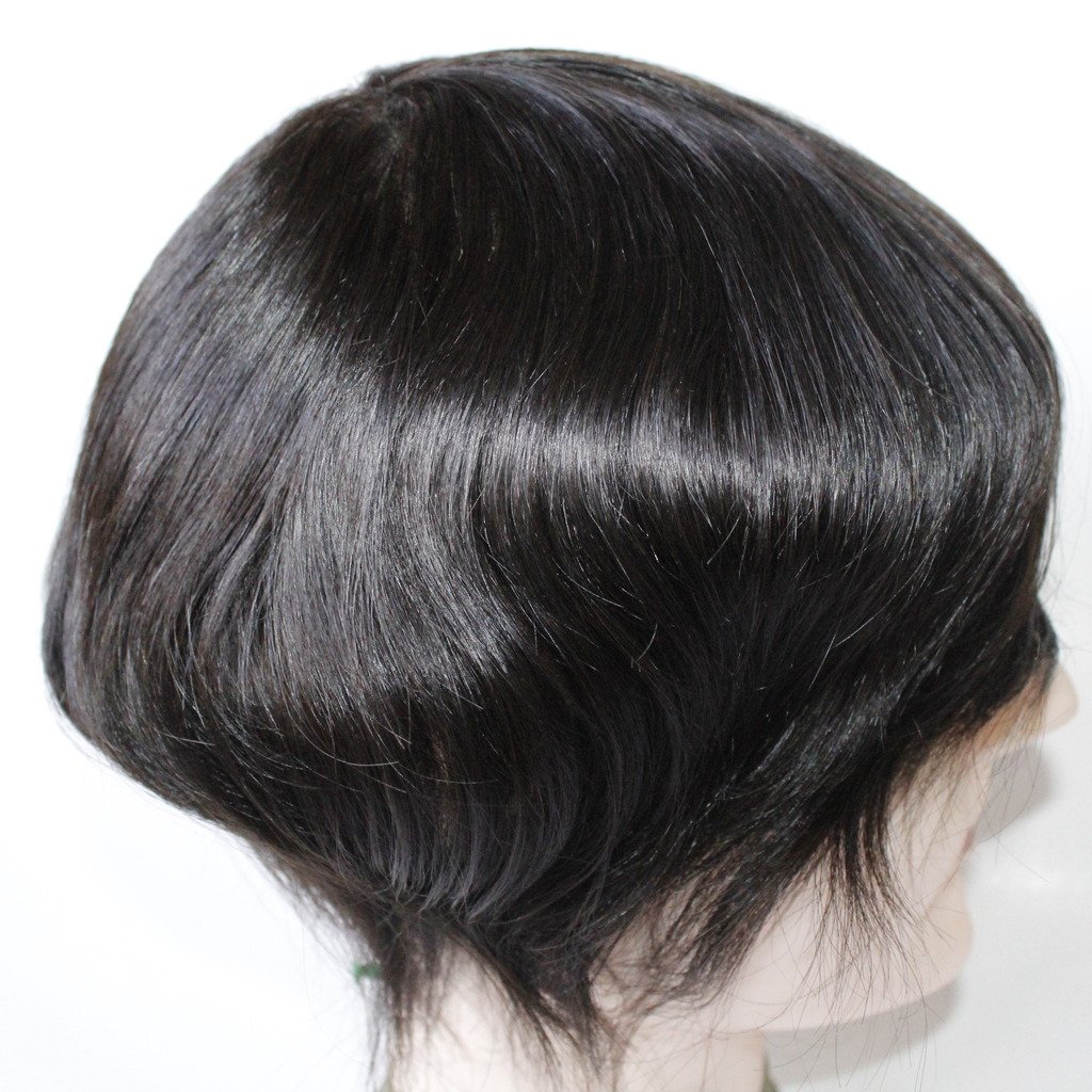 Lumeng Mens Hairpiece Pu Hair Replacement Undetectable Wigs100
