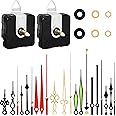 2pcs High Torque Quartz Clock Movement Mechanism Replacement Clock Kit with 7 Different Pairs of Hands Clock for DIY Handicrafts Repair Clock Parts Shaft Lengths 22mm