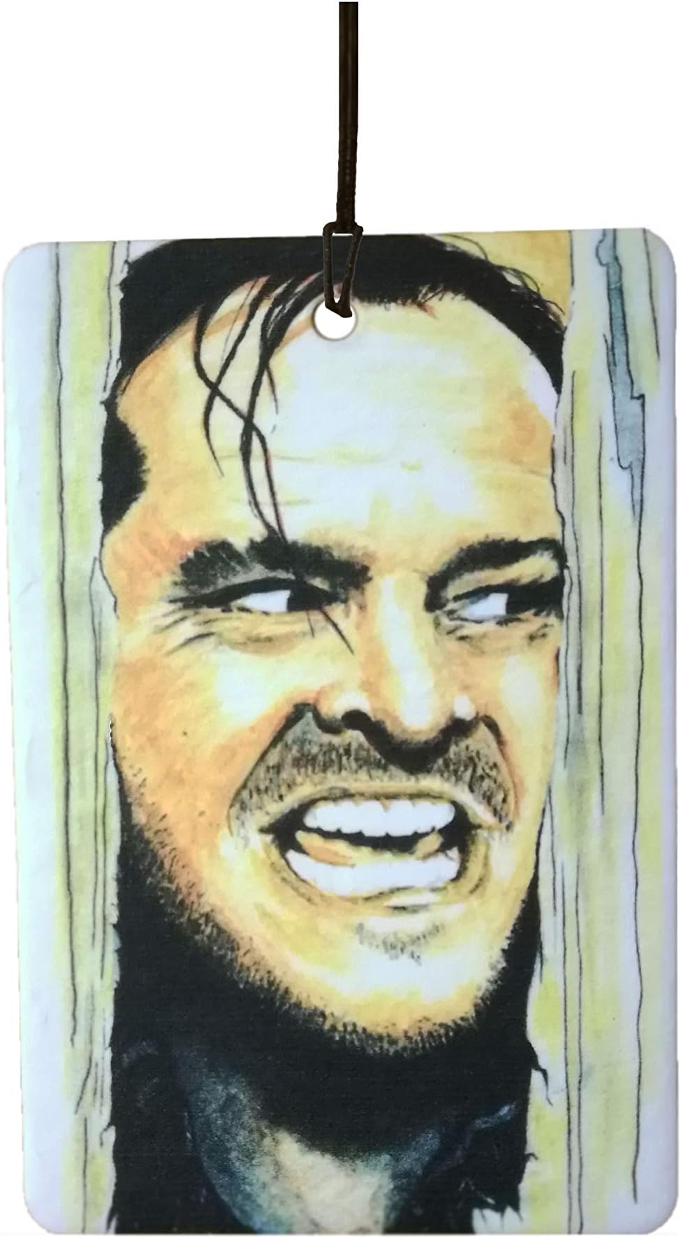 Jack Nicholson Here's Johnny Car Air Freshener (Famous Celebrity Stars Icons/Fun Xmas Christmas Stocking Filler/Secret Santa/Novelty Scented Gift)