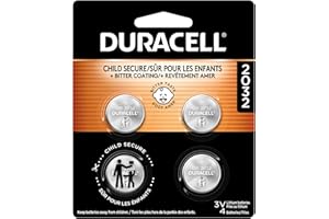 Duracell 2032 Lithium Battery, 4 Count (Pack of 1), Child Safety Features, Compatible with Key Fob, Tea Light Candles and Oth