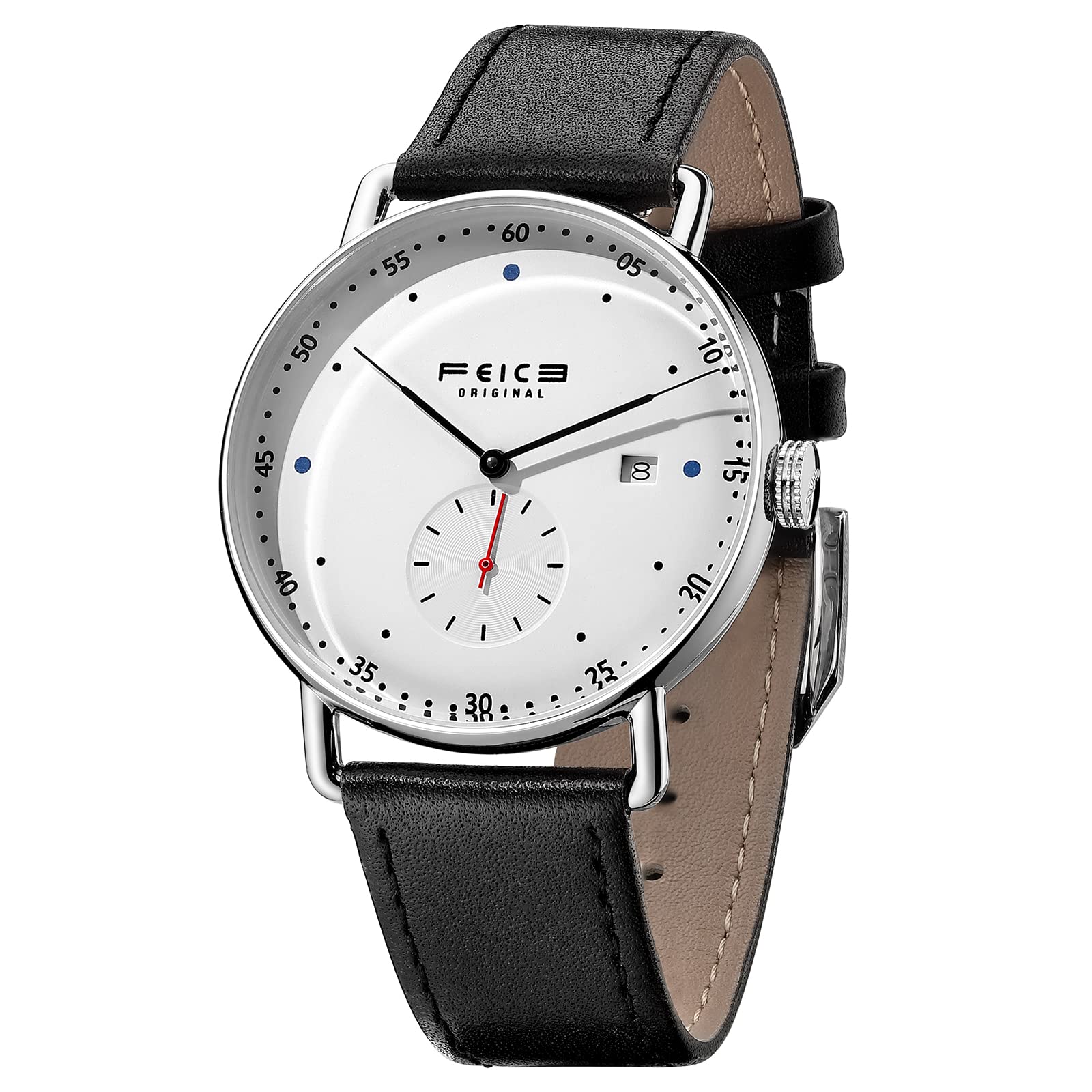 FEICE Automatic Watch Mens Mechanical Movement with Leather Strap Classic Watch Bauhaus Wrist Watch 40 mm-FM506 — image 1