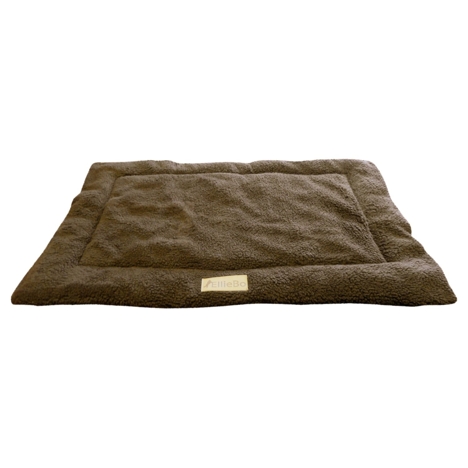 Ellie-Bo Large Brown Sherpa Fleece Mat for 36-inch Dog Cage