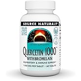 Source Naturlas Quercetin 1000 with Bromelain, Respiratory and Immune Support*, 1,000 mg Tablets, 60 Count