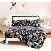 SDY 4 Pieces Gaming Bed Sheet Full,Super Cute Soft Game Console Bedding Sheet Sets for Boys, Girls, Kids and Toddler, Bed in A Bag with 1 Fitted Sheet+ 1 Top Flat Sheet + 2 Pillowcases