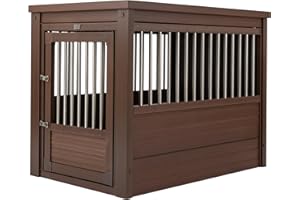 New Age Pet Habitat 'n Home InnPlace Pet Crate with Metal Spindles, Large, Russet