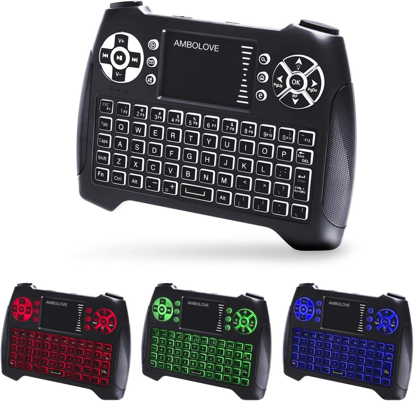 Backlit Wireless Mini Keyboard with Touchpad Mouse and Multimedia Keys
