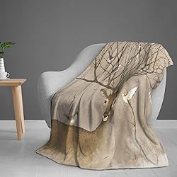 Duduho Retro Wildlife Animal Deer Baby Blankets