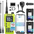 (2 Gen) TIDRADIO TD-H8 Ham Radio 10W High Power Dual Band Two Way Radio,APP Programmable, Long Range Walkie Talkies Full Kits with 2500mAh Large Battery (2pcs),USB-C Charger & Speaker Mic，Green