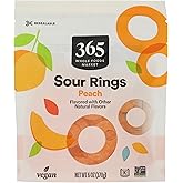 365 By Whole Foods Market, Sour Gummy Peach Rings, Peach, 6 Ounce