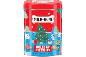 Milk-Bone Limited Edition Holiday Dog Treats, Small Biscuits, 24 Ounce Reusable Tin