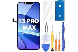 Ayake for iPhone 13 Pro Max Screen Replacement, 6.7 inch FHD LCD Display and Touch Digitizer Screen, True Tone Programmable, Face ID Remains (for A2484, A2641, A2643, A2644, A2645)