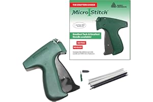 The Original MicroStitch® Tagging Gun Kit – includes Micro Stitch Tagging Tool, 1 Needle, 600 White Fasteners & 480 Black Fasteners (Starter Kit)
