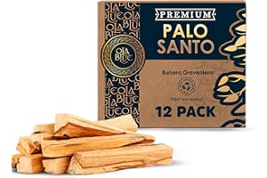 Palo Santo Smudging Sticks 12-Pack from Peru - 100% Natural Incense with Premium High Resin for Spiritual Cleansing - Substan