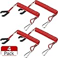 Frienda 4 Pieces Universal Outboard Switch Keys with Stop Switch Lanyard Cord Safety Lanyard Suit for Most Board Engine