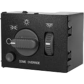 15755595 Headlight Switch for 99-02 Chevy Silverado GMC Sierra 1500 2500 | Fit for Tahoe Avalanche Suburban &amp; Yukon XL 1500 2500, Headlamp Dimmer Switch, Replace# D1534G DS-968