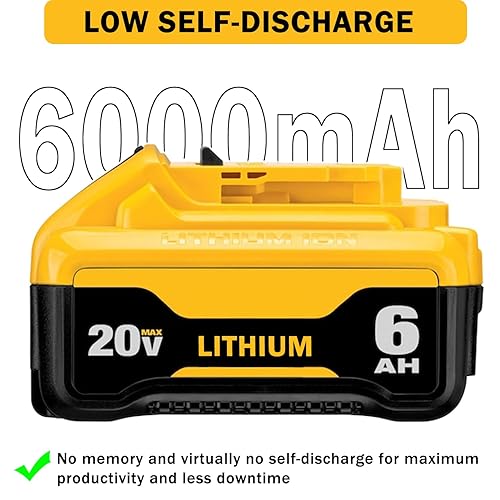 Dewalt Impact Driver 6000mAh DCB205 Replace For Dewalt 20V MAX XR Lithium Ion Battery-Pack DCB204 DCB200 DCB206 Dewalt Drill