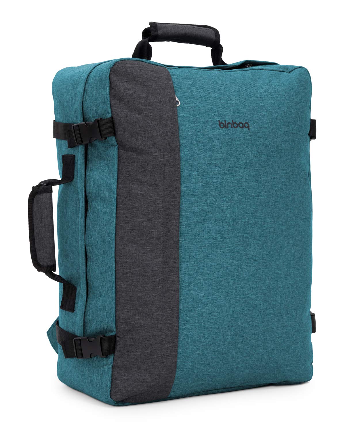 Blnbag M3 - Cabin Size Backpack, Easyjet Hand Luggage Backpack, Travel Backpack with Laptop Compartment 17 Inch, Convenient Packing Like Suitcase, 35 Liters, Aquagreen