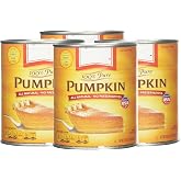 100% Pure Pumpkin, Canned Pumpkin Pur&eacute;e, 29 oz Cans, 4 Pack - Baking Ingredient for Pies, Breads, Soups &amp; Smoothies