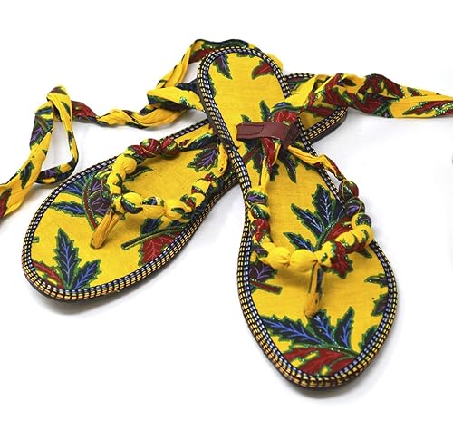 yellow summer sandals