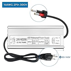 LED Driver 400W 24V Power Supply, IP67 Waterproof