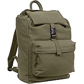 Rothco Canvas Daypack – Heavy-Duty Cotton Canvas Backpack for Hiking, Camping, Traveling, and Daily Use – 34L Capacity