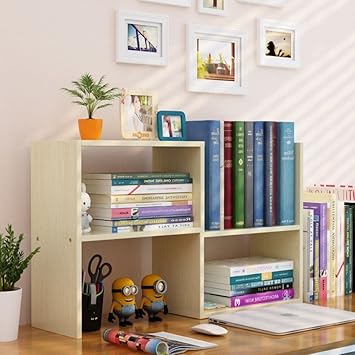 Lililili Zeitungsständer Holz Desktop Kleines Bücherregal Hölzerne