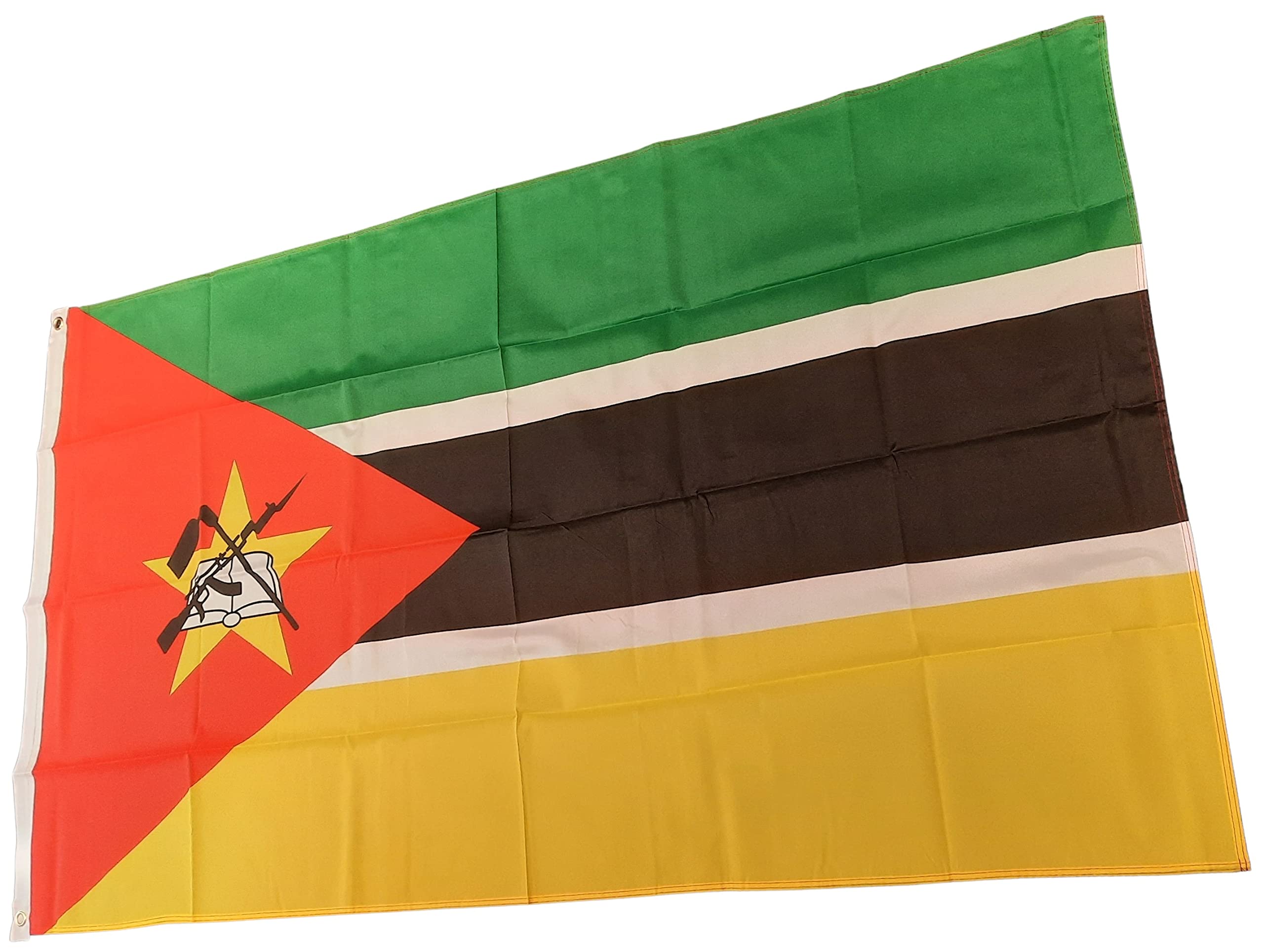 NWFlags Mozambique Flag 5ft x 3ft 75d Premium Polyester Suitable For Flagpoles | Strong Polyester 5x3 foot material flag with Eyelets