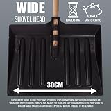 BARGAINS-GALORE 1.3m Snow Shovel with Wood Handle Pusher Scooper view 5