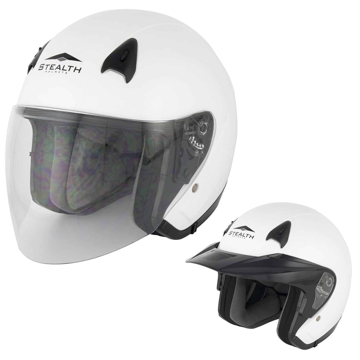 Brand On Sale Clearance New Stealth Motorcycle Helmet Nt0 Open Face Poly White Unique Design Www Barneyhome Nursery Ae