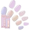 Dashing Diva Gloss Nail Strips Bundle - The Pastel Collection- Fairytale Moment & Down Down Daisy - UV Free, Chip Resistant, Long Lasting Gel Stickers - Contains 2 Sets
