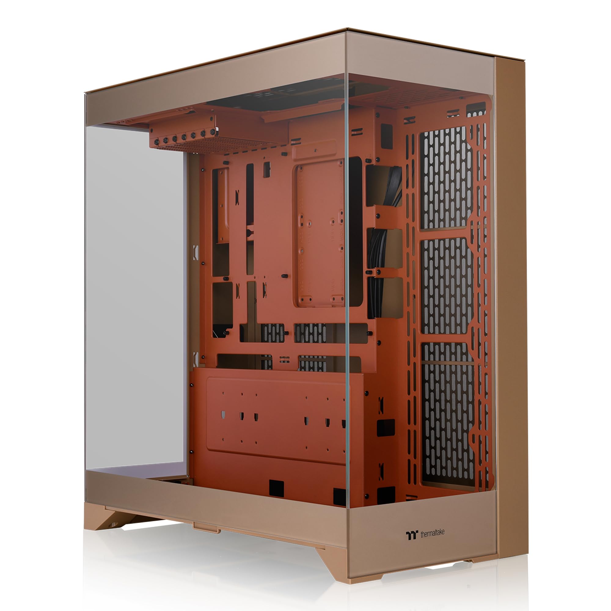 Photo 1 of CTE E550 TG Gravel Sand Mid Tower ATX Case; 3 Tempered Glass Panels; Hidden-Connector Motherboard Support; Three-Way VGA Installations; Dual Chamber Design; CA-1Z8-00MGWN-00; 3 Year Warranty