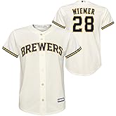 Joey Wiemer Milwaukee Brewers MLB Kids Youth 8-20 White Home Player Jersey