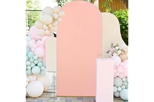 FUHSY Wedding Arch Cover Dusty Rose 7.2FT Arch Backdrop Cover Chiara Arch Panels Backdrop Spandex Arch Cover Backdrop Fabric for Arched Wall Stretchy Backdrop Cover for Arch Stand Party Decorations