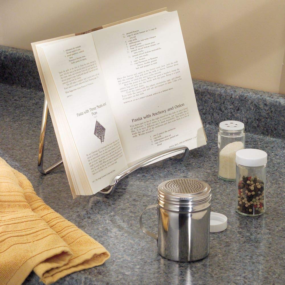 Cookbook Recipe Holder Freestanding mDesign Decorative Metal Tablet