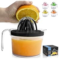 Zulay (17oz Capacity) Citrus Juicer Hand Press - Multifunctional Hand Juicer With Egg Separator, Large Reamer Adaptor…