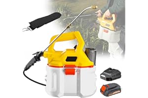 MAYOKI 1 Gallon Lawn Sprayer Compatible with Dewalt 20v Battery, 40 PSI Handheld Garden Sprayer w/2.0Ah Battery, Telescopic Spray Wand, Adjustable Nozzle, for Spraying Plants, Watering, Weeds