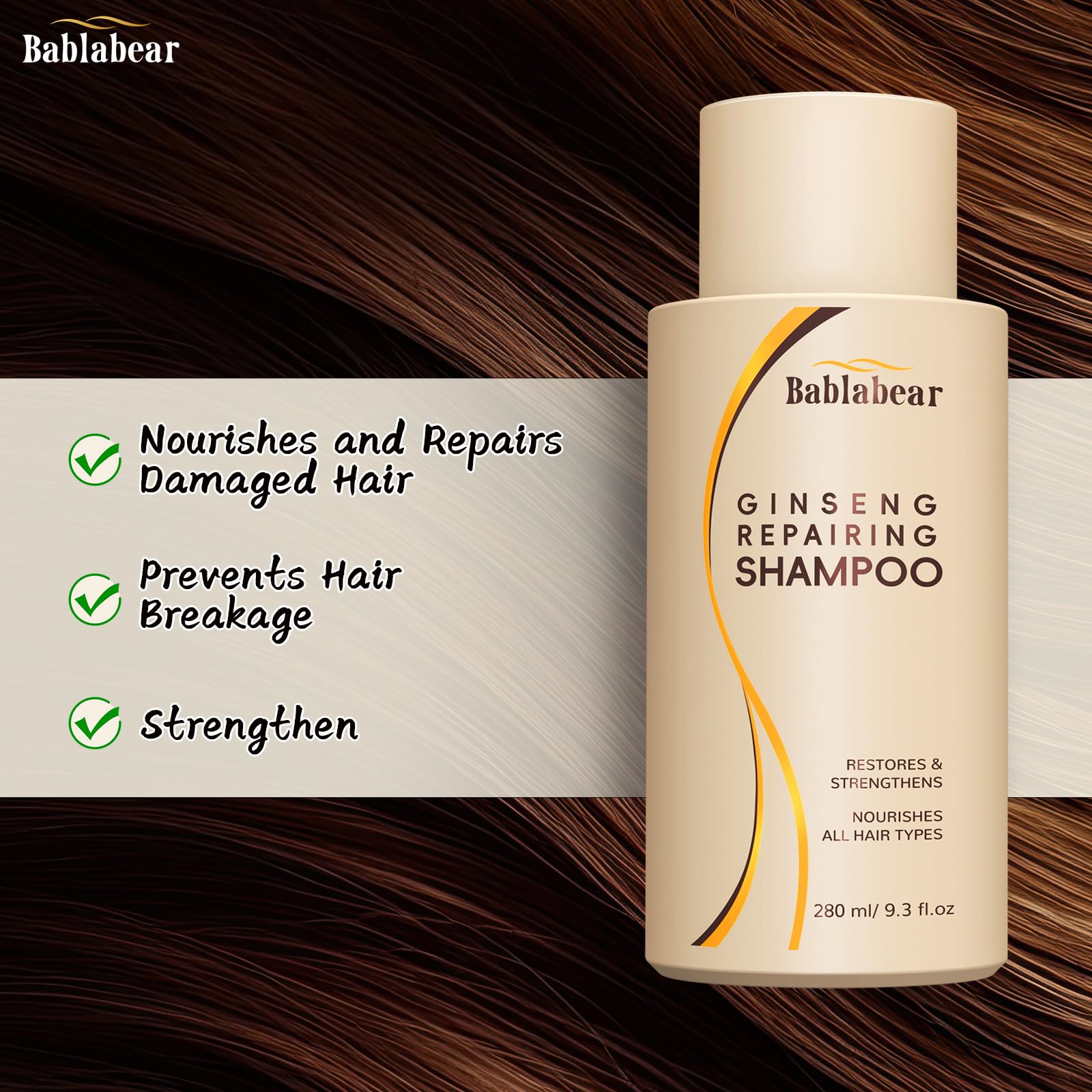 Moisturizing Shampoo for Thinning,Fine,frizzy,Damaged Hair. Hydrating,Nourishing,Repairing.Adds Shine & Leaves Hair Feeling Soft.Sulfate Free,Silicone Free.(9.3floz)