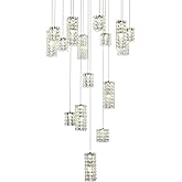 Elegant Lighting Aston 32 Inch Led Pendant in Chrome