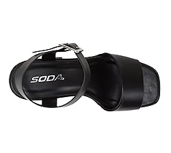 Soda LAUNCH ~ Women Open Toe Ankle Strap Platform