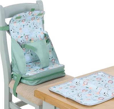 Baby Polar Gear Safari Portable Booster Seat with Placemat and Pocket