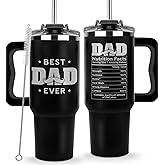 Vivulla68 Best Dad Ever Tumbler 40Oz - Gift for Daddy, Birthday And Fathers Day from Daughter, Son - Cool, Funny Coffee Mug, Proud Papa Cup for Men, Grandfather, Daddy, Elderly