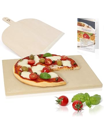 Dolce Mare® Pizza Stone Ladrillo para pizza crujiente como en el caso de la  pizza italiana deslizador para Piedra para pizza de Cordierita de alta  calidad para el horno y la parrilla