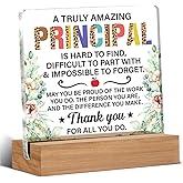 Principal Appreciation Gifts for Women, Thank You Gifts for School Principal Clear Acrylic Decorative Sign Office Decor