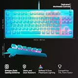 SteelSeries Apex 3 TKL Gaming Keyboard Silent 8-Zone RGB IP32 Aqua view 3