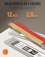 Nicpro CP1000 Carpenter Pencil with Sharpener 2.8 mm, 13 Refills view 5
