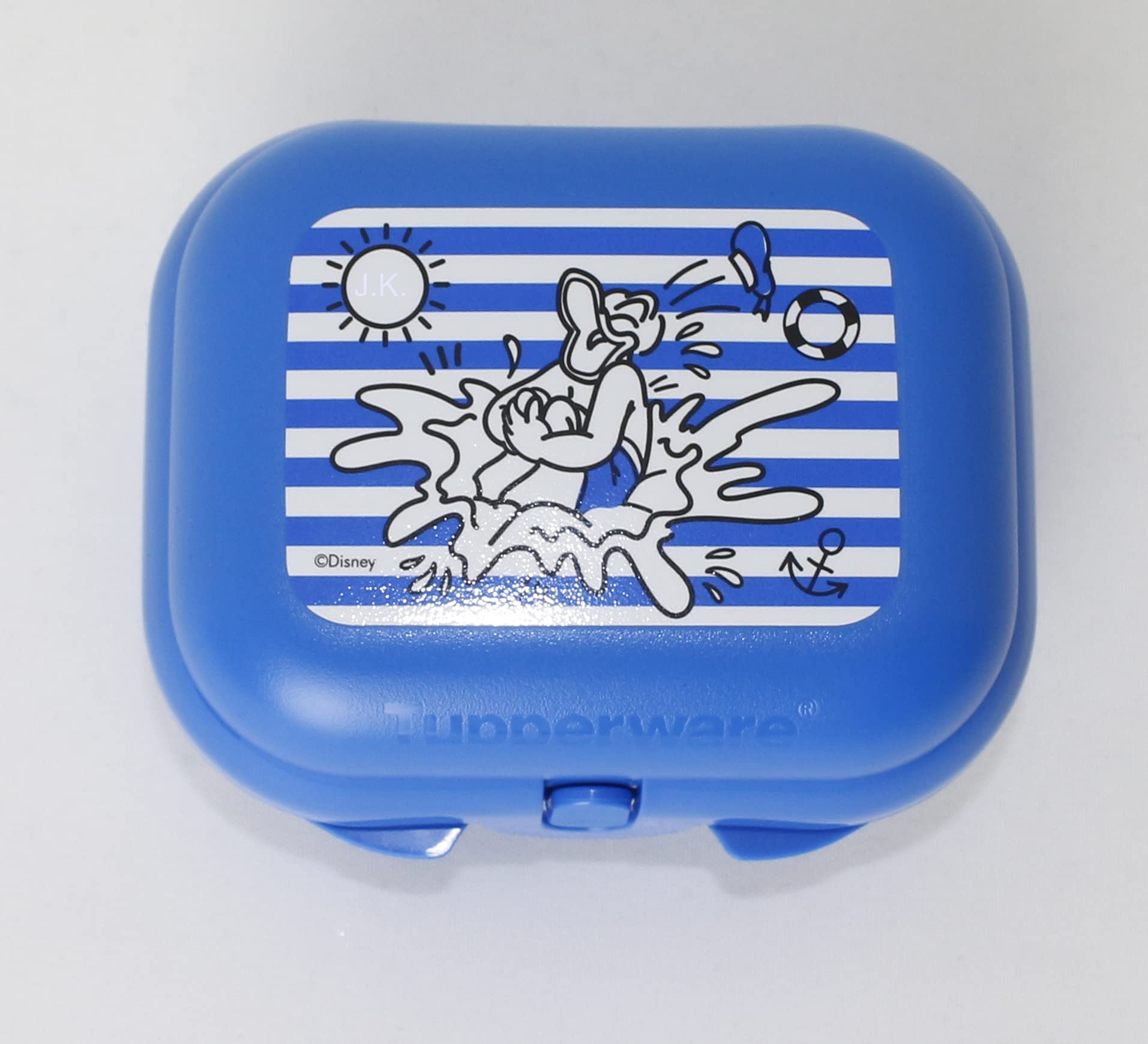 Tupperware Twin Snack Box Size 1 Donald Blue + Ballpoint Pen