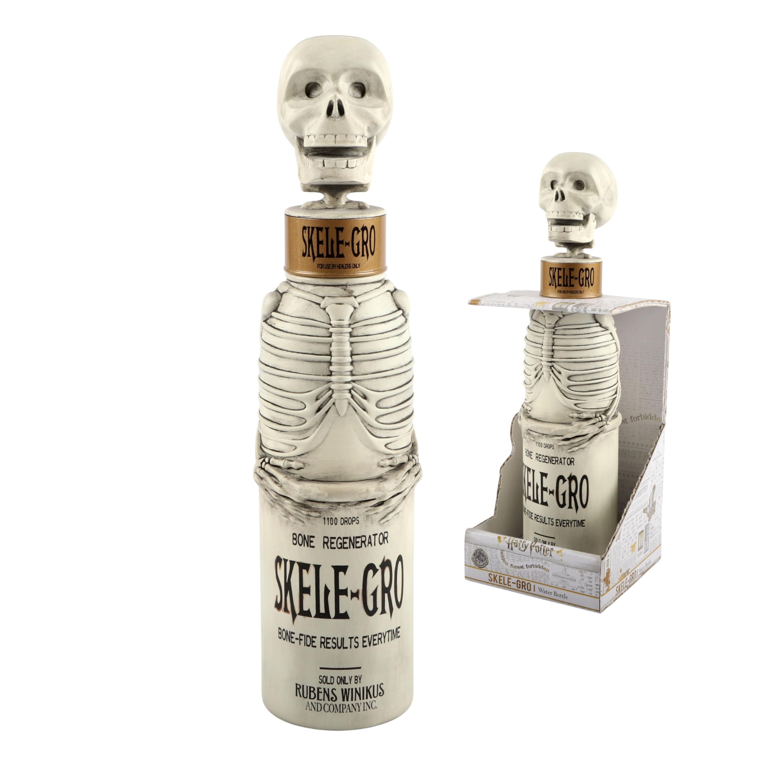 WOW! STUFF Skele-Gro Water Bottle | Wizarding World Official Harry Potter Collectables, Toys and Gifts , 2.56 x 2.56 x 9.84 inches