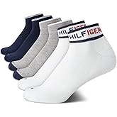 Tommy Hilfiger Boys' Athletic Socks - Performance Cushion Quarter Cut Ankle Socks (6 Pack)